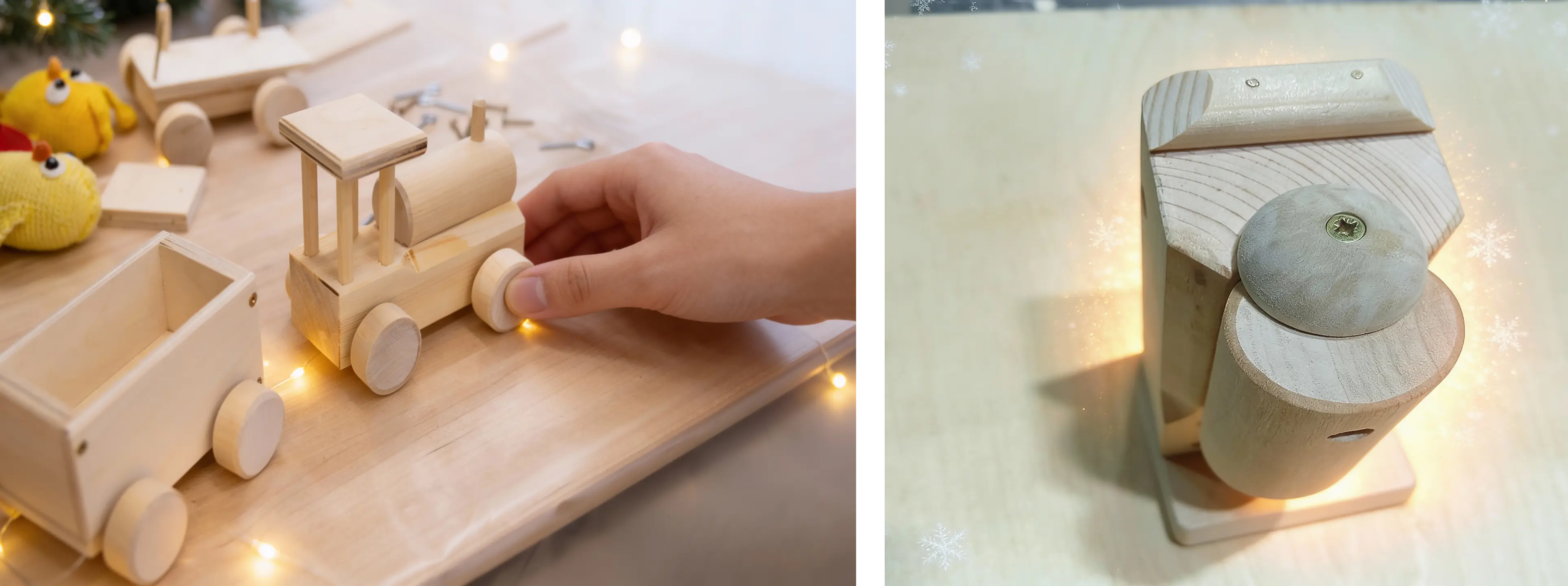 Паровозик из дерева